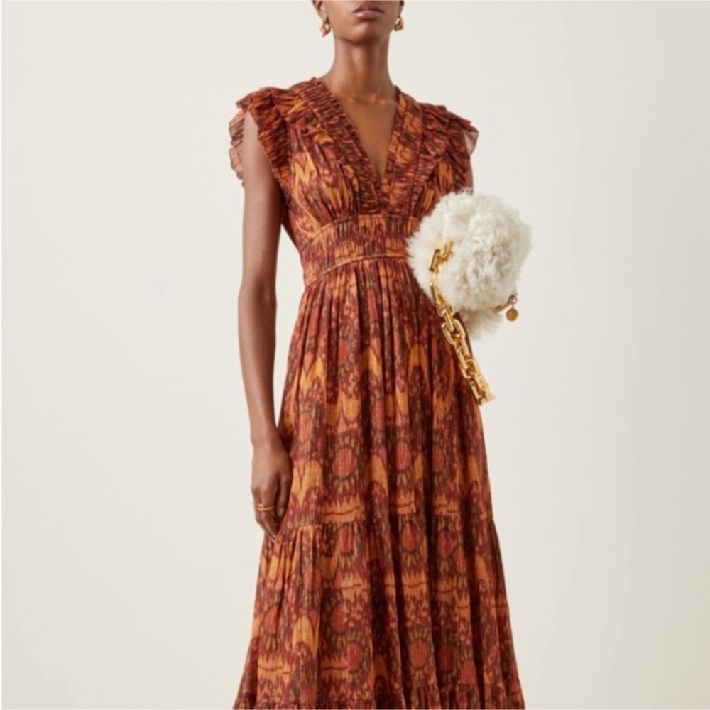 Ulla Johnson Samara Midi Dress in Amber - Size 0